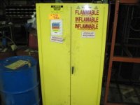 Description: Justrite Large flammable cabinet    -BidSpotter live internet auctions and auctioneers